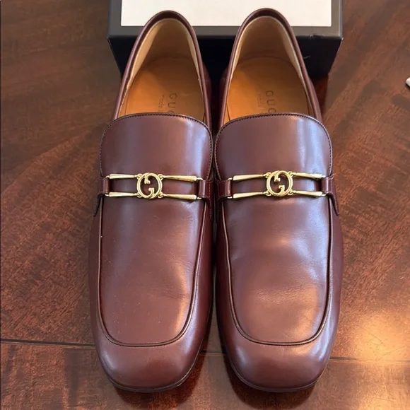 Gucci Men's Brown Leather Loafers / Dress Shoes - Picture 1 of 5